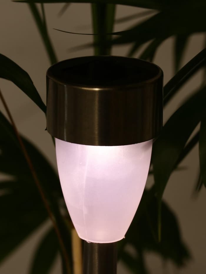 Садовый светильник «Матовый конус», уличный, на солнечной батарее, 1 LED, свечение тёплое белое