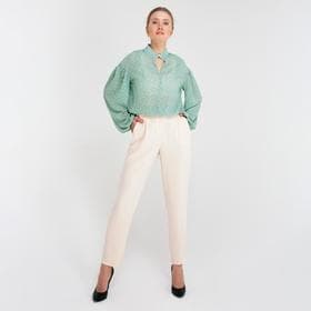 Брюки женские MINAKU: Green trend, молочные, размер 46