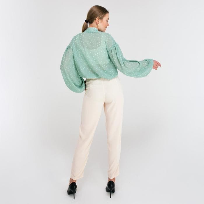 Брюки женские MINAKU: Green trend, молочные, размер 48
