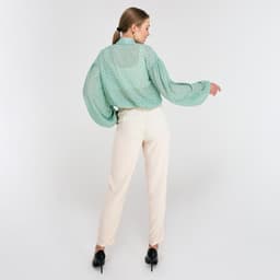 Брюки женские MINAKU: Green trend, молочные, размер 48