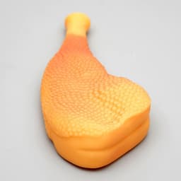 Игрушка для собак «Куриный окорок», 15.5 см, пищащая, винил, оранжевая