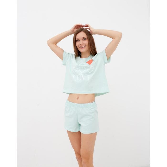 Футболка домашняя укороченная женская KAFTAN Fresh, размер 44-46
