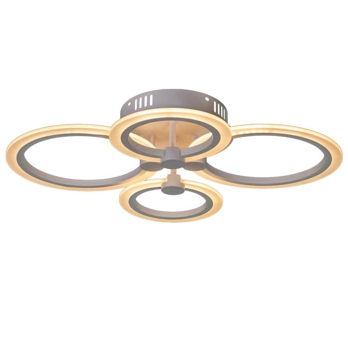 Люстра с ПДУ 59119/4WT LED 80 Вт 3000-6000К диммер белый 60×40×10 см BayerLux