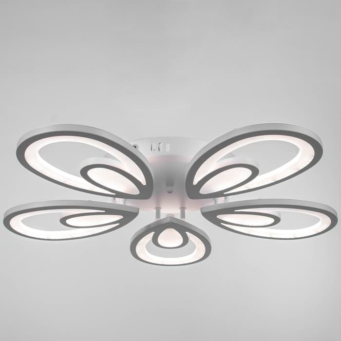 Люстра с ПДУ 59125/5WT LED 90+90 Вт 3 режима диммер белый 65×65×14 см BayerLux