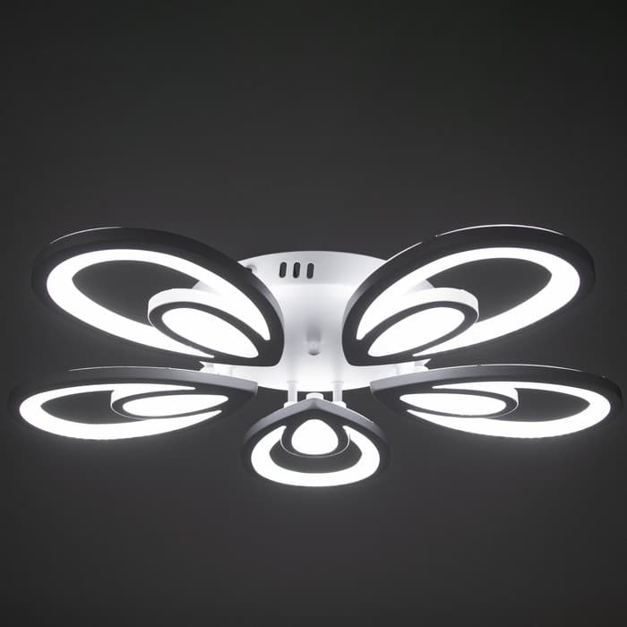 Люстра с ПДУ 59125/5WT LED 90+90 Вт 3 режима диммер белый 65×65×14 см BayerLux