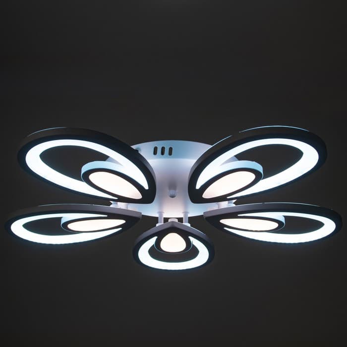 Люстра с ПДУ 59125/5WT LED 90+90 Вт 3 режима диммер белый 65×65×14 см BayerLux