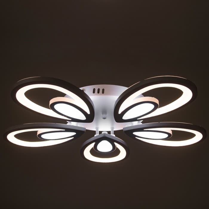 Люстра с ПДУ 59125/5WT LED 90+90 Вт 3 режима диммер белый 65×65×14 см BayerLux