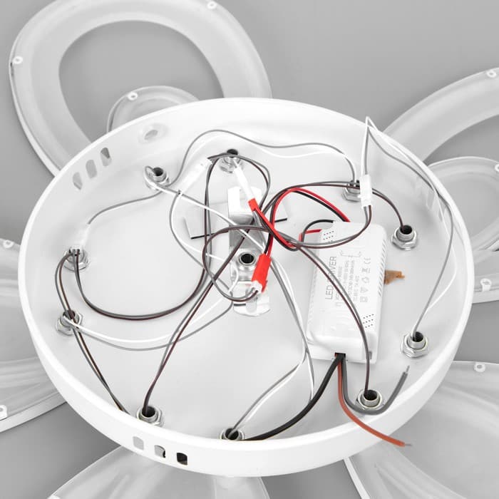 Люстра с ПДУ 59125/5WT LED 90+90 Вт 3 режима диммер белый 65×65×14 см BayerLux