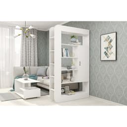 Шкаф-пенал с полками «Студия», 1200×300×2040 мм, цвет белый