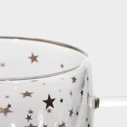 Кружка с двойными стенками Доляна «Дуо. Звёзды», 160 мл, 12.5×9×7.5 см, стекло, прозрачная