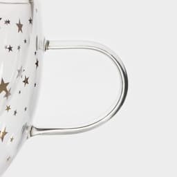 Кружка с двойными стенками Доляна «Дуо. Звёзды», 160 мл, 12.5×9×7.5 см, стекло, прозрачная