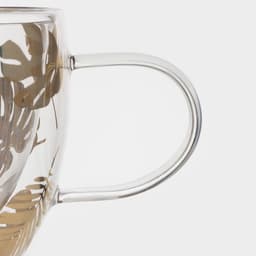 Кружка с двойными стенками Magistro «Дуо. Тропики», 160 мл, 12.5×9×7.5 см, стекло, прозрачная