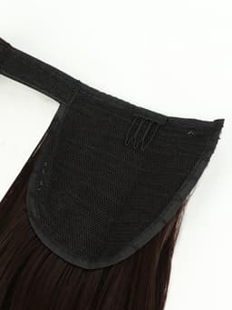 Хвост накладной, прямой волос, на резинке, 60 см, 100 г, цвет каштановый(#SHT6А)