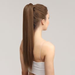 Хвост накладной, прямой волос, на резинке, 60 см, 100 г, цвет русый(#SHT8А)