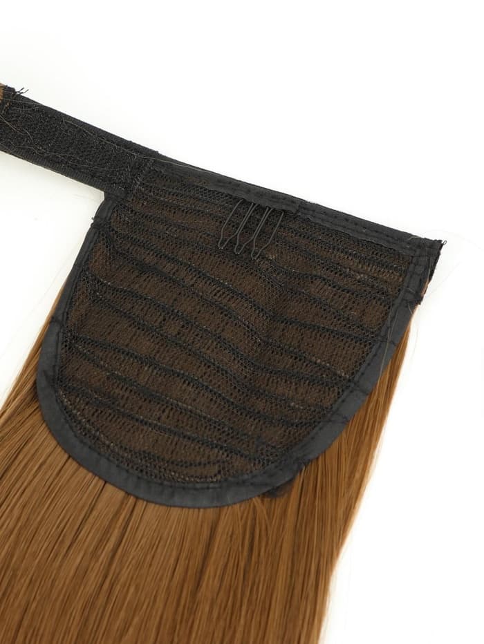 Хвост накладной, прямой волос, на резинке, 60 см, 100 г, цвет русый(#SHT8А)