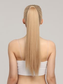 Хвост накладной, прямой волос, на резинке, 60 см, 100 г, цвет блонд (#SHT24)