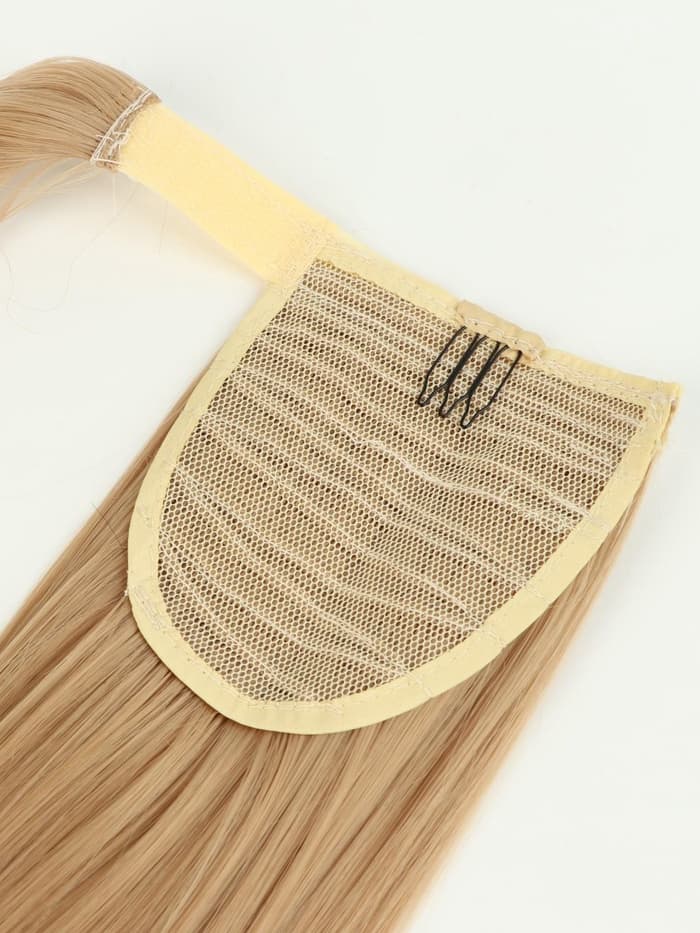 Хвост накладной, прямой волос, на резинке, 60 см, 100 г, цвет блонд (#SHT24)