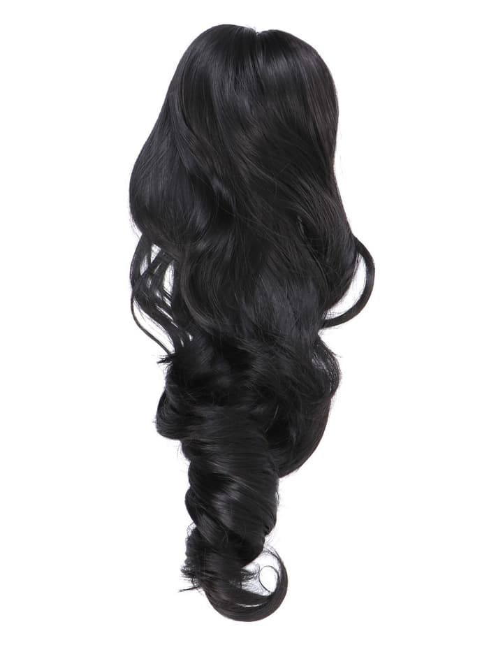 Хвост накладной, волнистый волос, на крабе, 40 см, 150 г, цвет чёрный(#HTY4В)