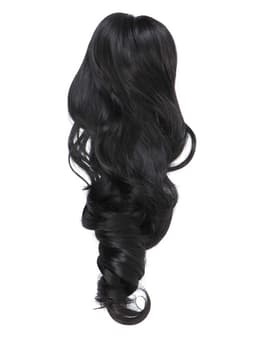 Хвост накладной, волнистый волос, на крабе, 40 см, 150 г, цвет чёрный(#HTY4В)