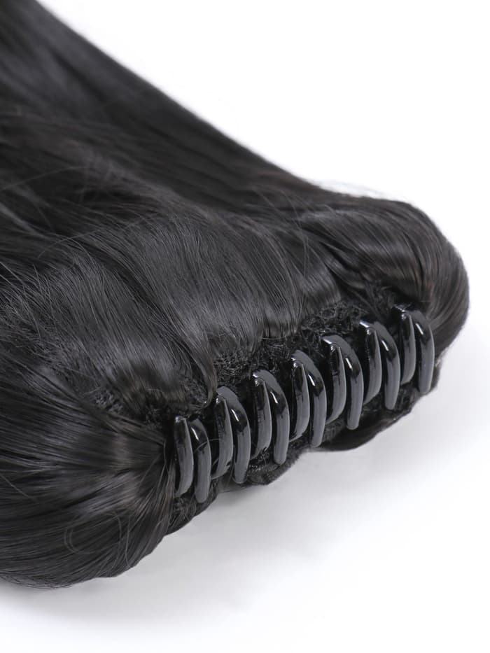 Хвост накладной, волнистый волос, на крабе, 40 см, 150 г, цвет чёрный(#HTY4В)