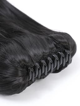 Хвост накладной, волнистый волос, на крабе, 40 см, 150 г, цвет чёрный(#HTY4В)