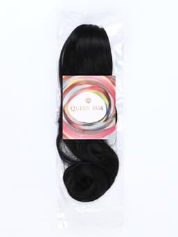 Хвост накладной, волнистый волос, на крабе, 40 см, 150 г, цвет чёрный(#HTY4В)