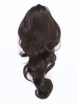 Хвост накладной, волнистый волос, на крабе, 40(±5) см, 150 г, каштановый(#HTY4 А)