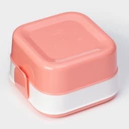 Ланч - бокс в школу IDEA «Капкейки», 800 мл, 12.5×13×8.5 см, 2 отделения, пластик, бело-розовый