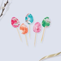 Пасхальный набор для украшения кулича «Нежность» на пасху, 18.5×16×1 см