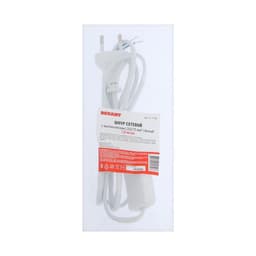 Сетевой шнур REXANT, выключатель, 1.8 м, 2×0.75 мм2, белый