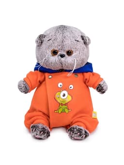Мягкая игрушка «Кот Басик Baby в комбинезоне с монстриком», 20 см