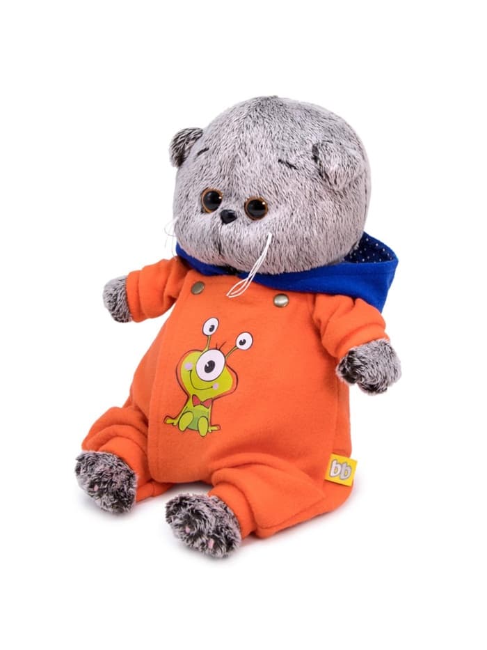 Мягкая игрушка «Кот Басик Baby в комбинезоне с монстриком», 20 см