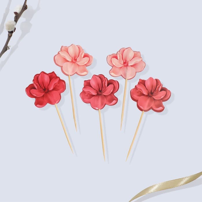 Набор для украшения кулича «Цветочный» на пасху, 18.5×16×1 см