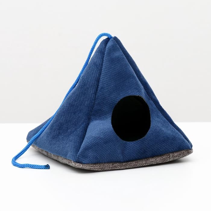 Подвесной домик для грызунов «Вигвам», 15×15 см, мебельная ткань, флис, цвет МИКС