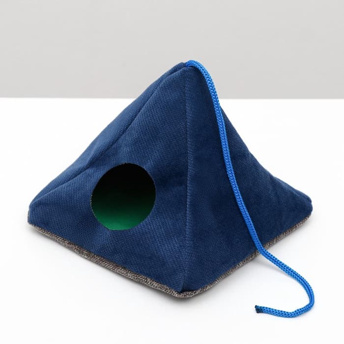 Подвесной домик для грызунов «Вигвам», 15×15 см, мебельная ткань, флис, цвет МИКС