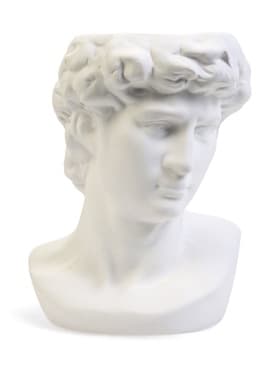 Декоративное кашпо для цветов «Голова Давида», 1.7 л, 16×12.7×23 см, керамика, белое