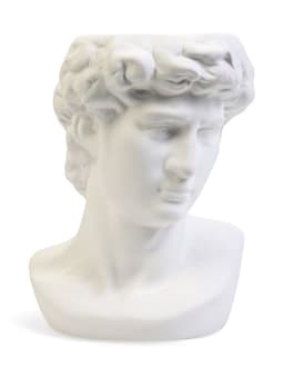 Декоративное кашпо для цветов «Голова Давида», 1.7 л, 16×12.7×23 см, керамика, белое