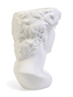 Декоративное кашпо для цветов «Голова Давида», 1.7 л, 16×12.7×23 см, керамика, белое