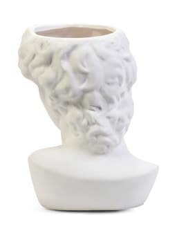 Декоративное кашпо для цветов «Голова Давида», 1.7 л, 16×12.7×23 см, керамика, белое