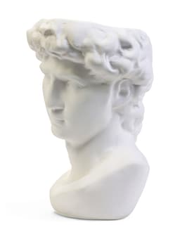 Декоративное кашпо для цветов «Голова Давида», 1.7 л, 16×12.7×23 см, керамика, белое