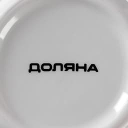 Сахарница-солонка Доляна «Гранат», 150 мл, d=7 см, доломит, белая, красная