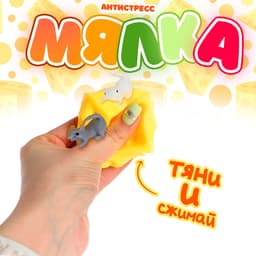 Антистресс игрушка Funny toys «Сыр», мялка с мышками