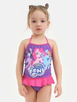 Купальник для девочки слитный KAFTAN «Пони», фиолетовый, размер 34 (122-128 см)