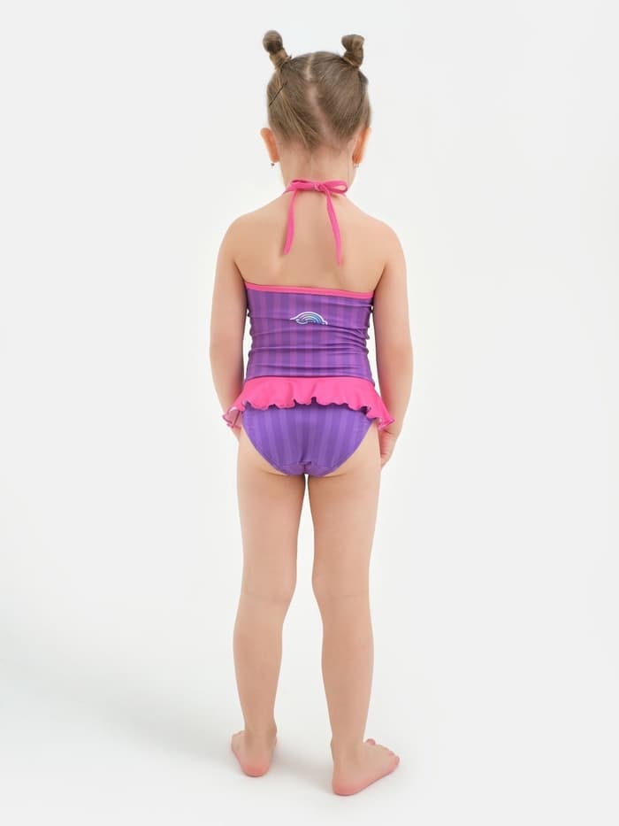 Купальник для девочки слитный KAFTAN «Пони», фиолетовый, размер 34 (122-128 см)
