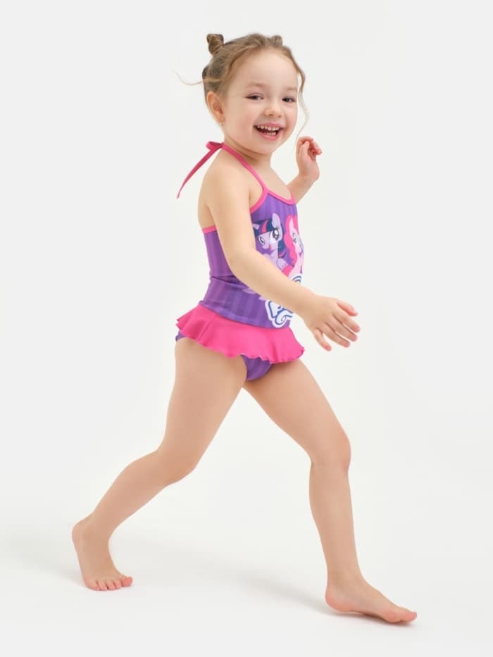 Купальник для девочки слитный KAFTAN «Пони», фиолетовый, размер 34 (122-128 см)