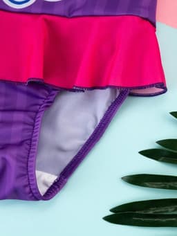 Купальник для девочки слитный KAFTAN «Пони», фиолетовый, размер 34 (122-128 см)