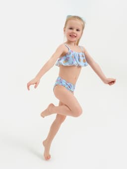 Купальник для девочки раздельный «Пони», голубой, размер 34 (122-128 см)