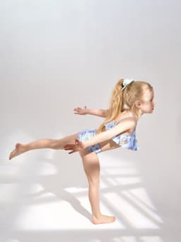 Купальник для девочки раздельный «Пони», голубой, размер 34 (122-128 см)