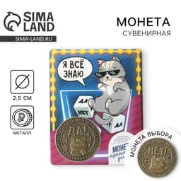 Монета выбора сувенир «Да - Нет», 2.5 см