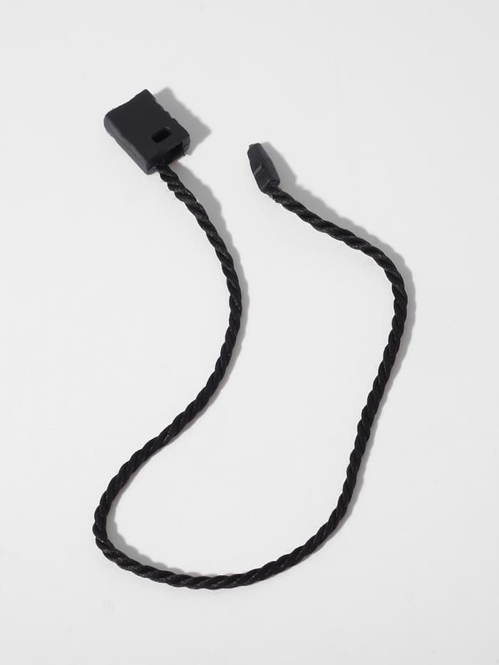 Биркодержатели веревочные с пластиковой пломбой, 1000 шт. чёрные